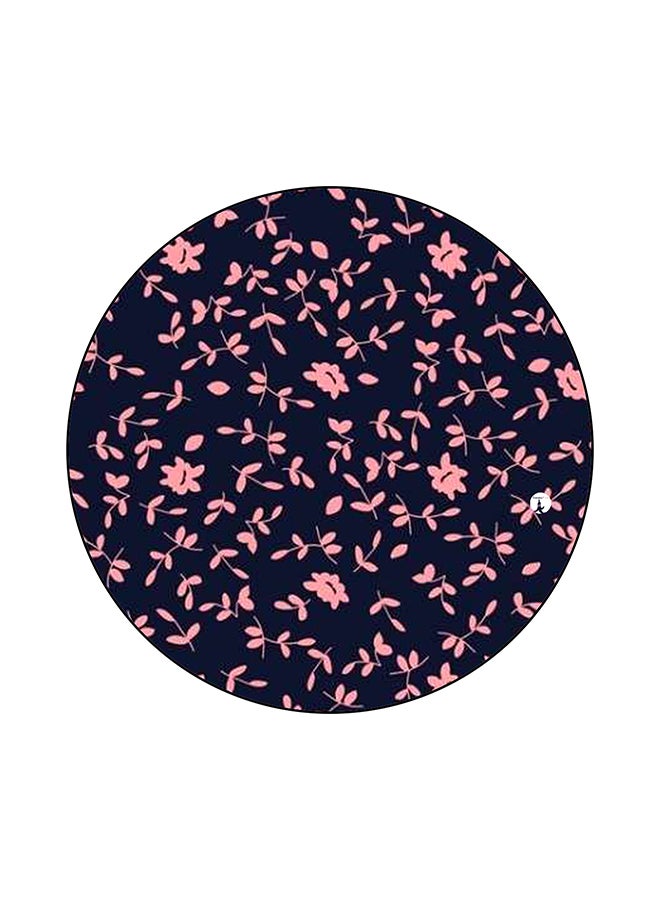 Flowers Printed Mouse Pad Pink/Blue