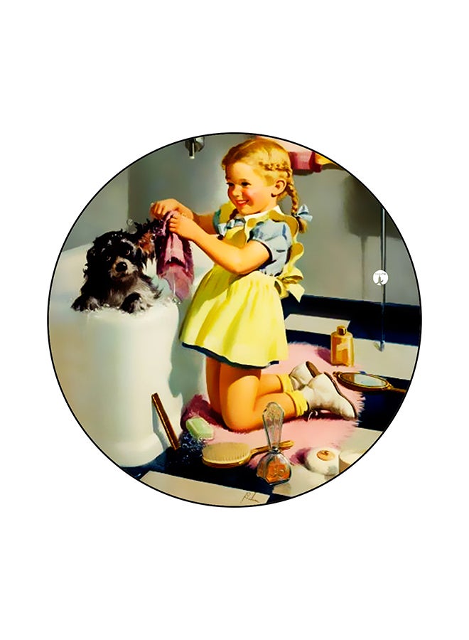 Vintage Art Printed Mouse Pad Multicolour