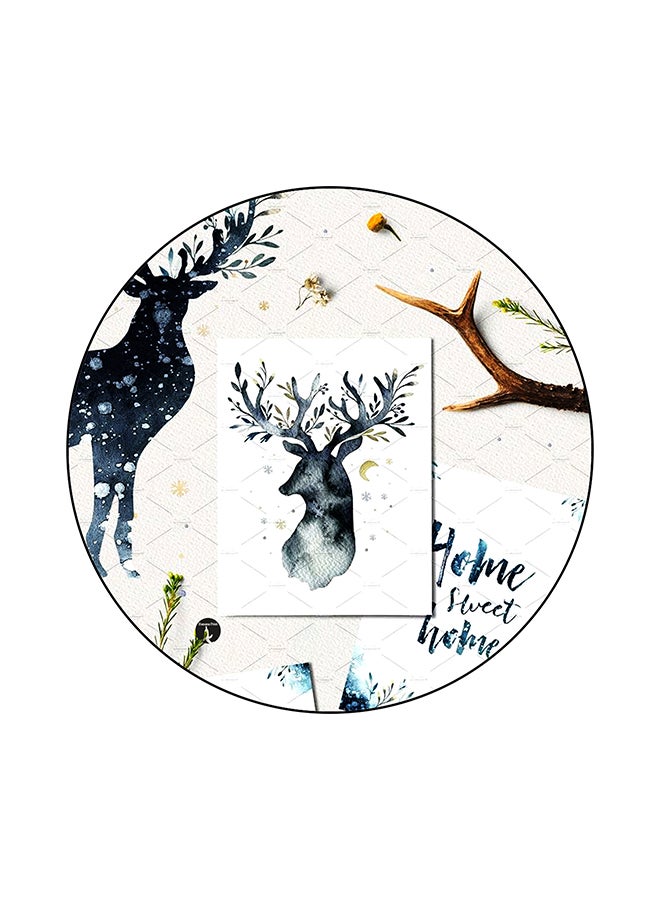 BP A Deer Printed Mouse Pad Multicolour