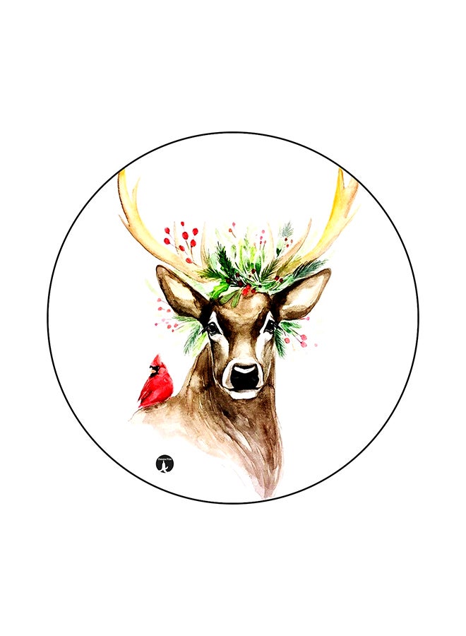 BP A Deer Printed Mouse Pad Multicolour