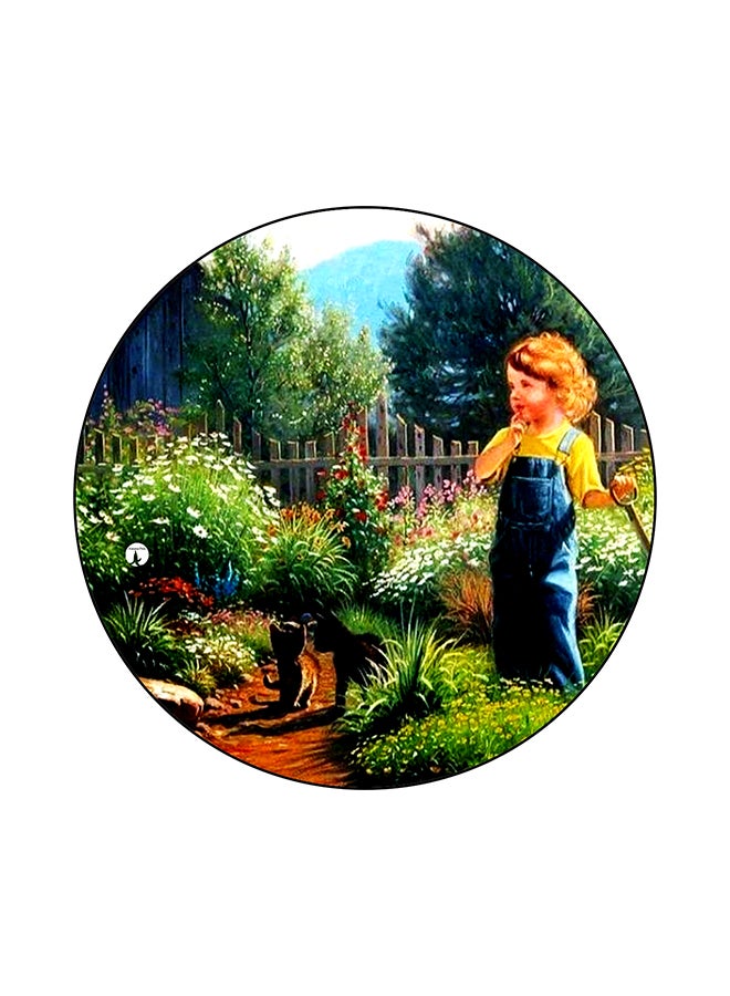 Vintage Art Printed Mouse Pad Multicolour