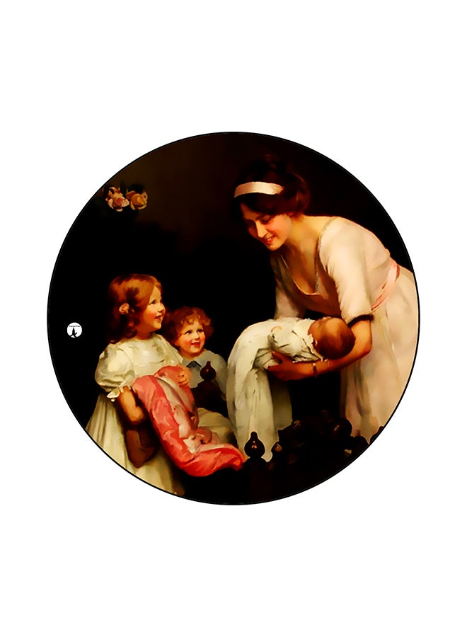 Vintage Art Printed Mouse Pad Multicolour