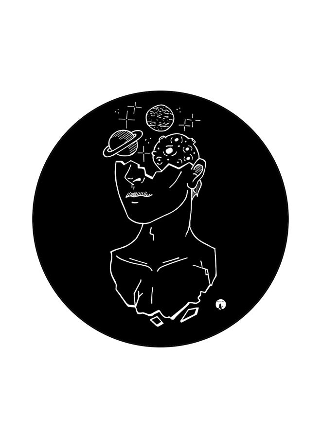 BP Space Printed Mouse Pad Black/White