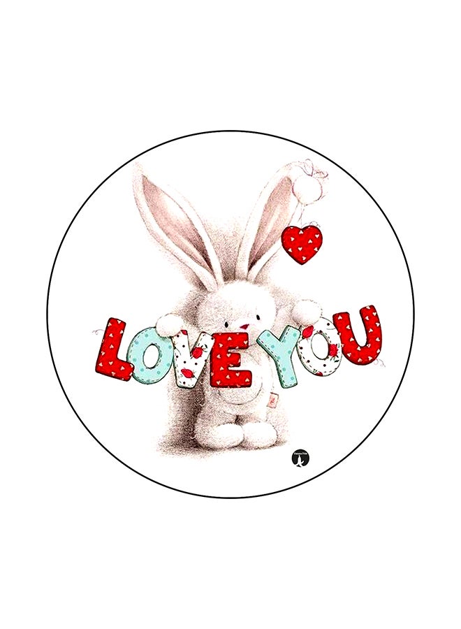 BP A Rabbit Printed Mouse Pad Multicolour