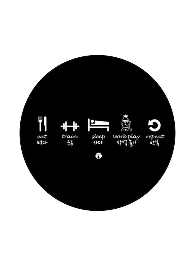 BP English Phrases Printed Mouse Pad White/Black