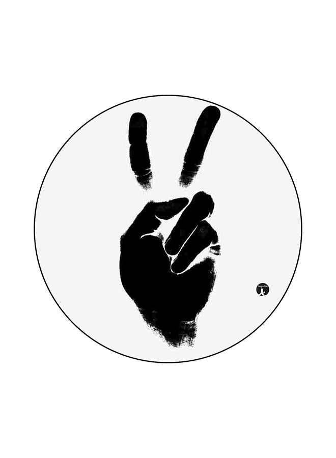 A Hand Printed Mouse Pad Black/White