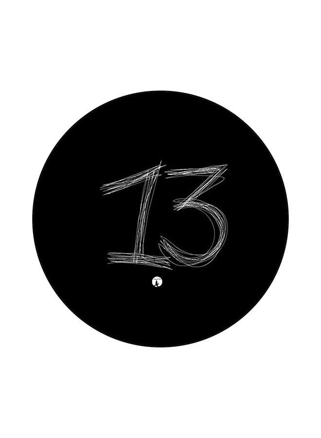 Number 13 Printed Mouse Pad Black/White