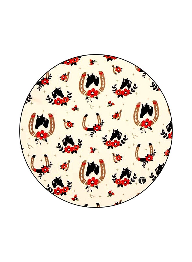 لوحة ماوس مطبوع عليها أحصنة متعدد الألوان