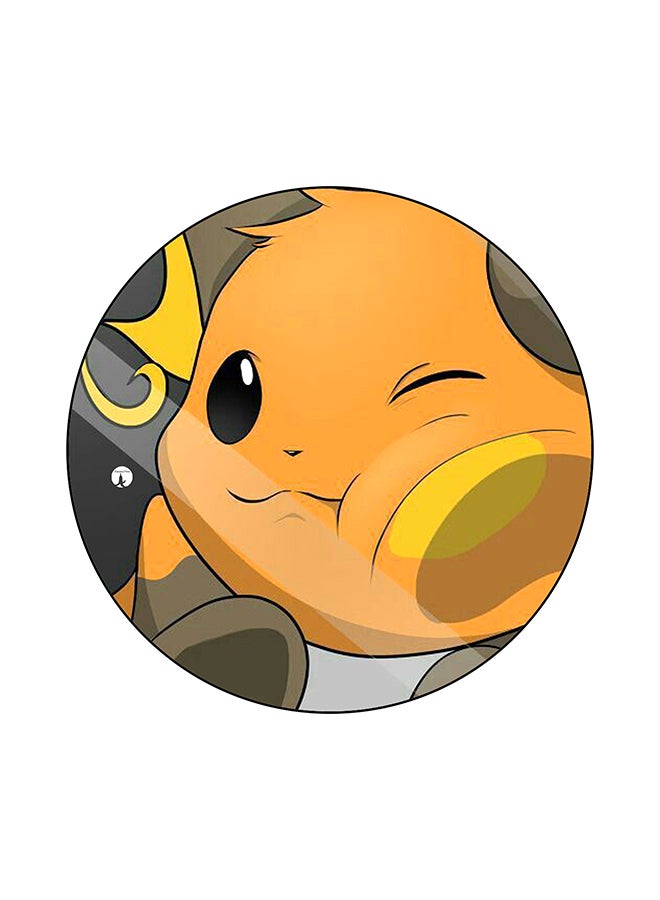 BP Pokemon Printed Mouse Pad Orange/Yellow/Grey
