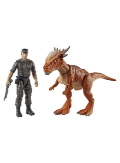Jurassic World Stygimoloch And Mercenary Action Figure 10.5 x 6.2inch