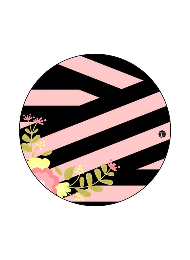 BP A Flower Printed Mouse Pad Pink/Black/Green