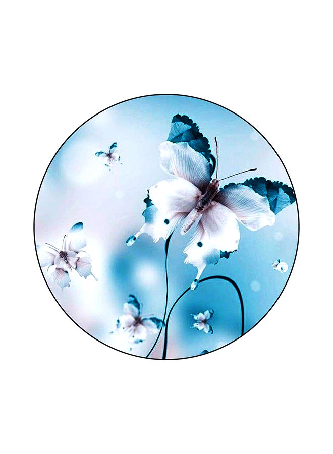 BP Butterflies Printed Mouse Pad White/Blue