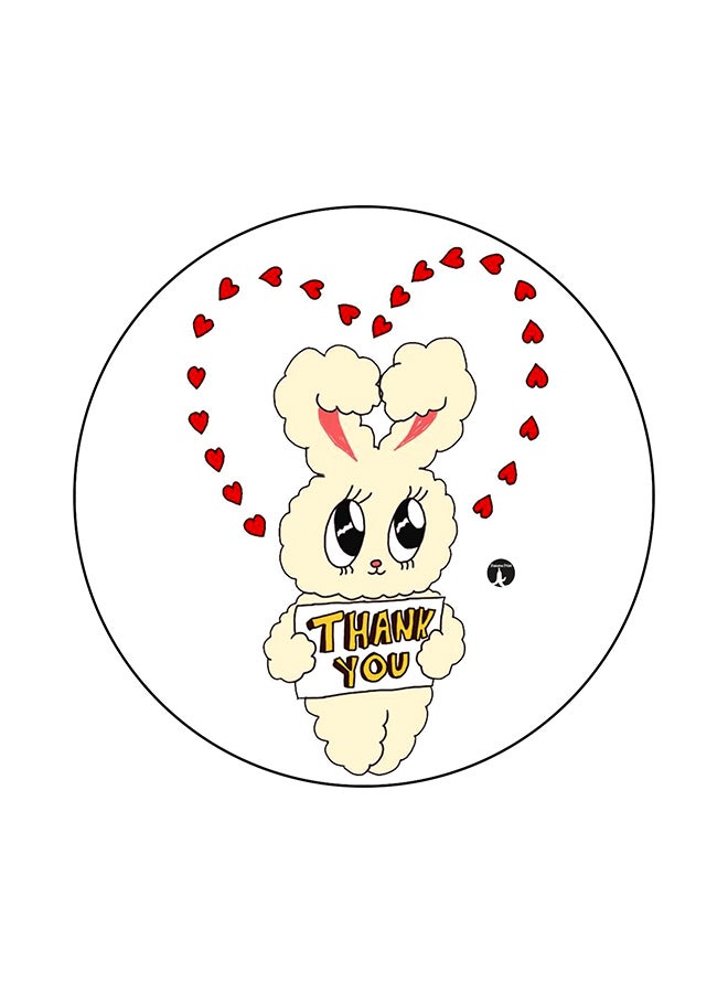 BP A Rabbit Mouse Pad White