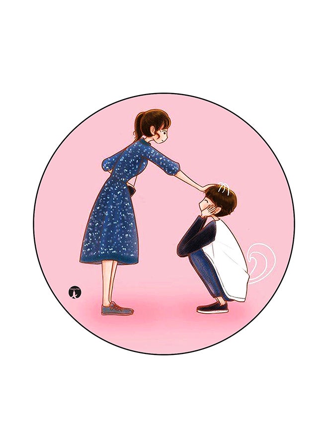 BP A Boy And Girl Mouse Pad Pink