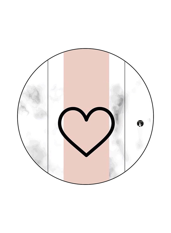 BP A Heart Printed Mouse Pad Multicolour