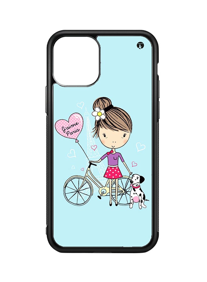 BP Protective Case Cover For Apple iPhone 11 A Girl (Black Bumper)