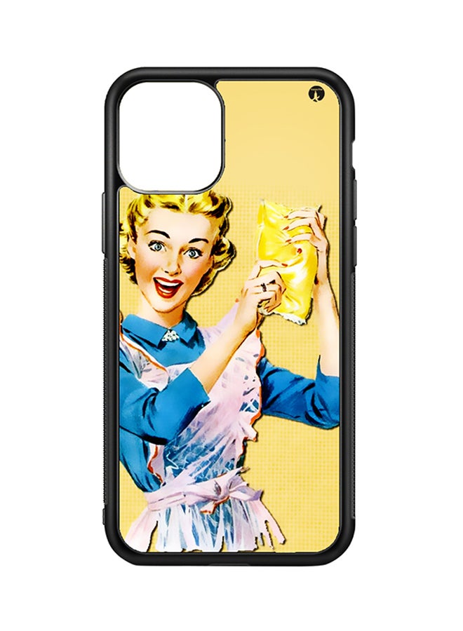 BP Protective Case Cover For Apple iPhone 11 Vintage Art (Black Bumper)