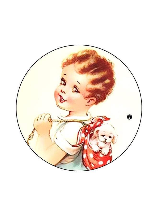 A Girl Printed Mouse Pad Multicolour