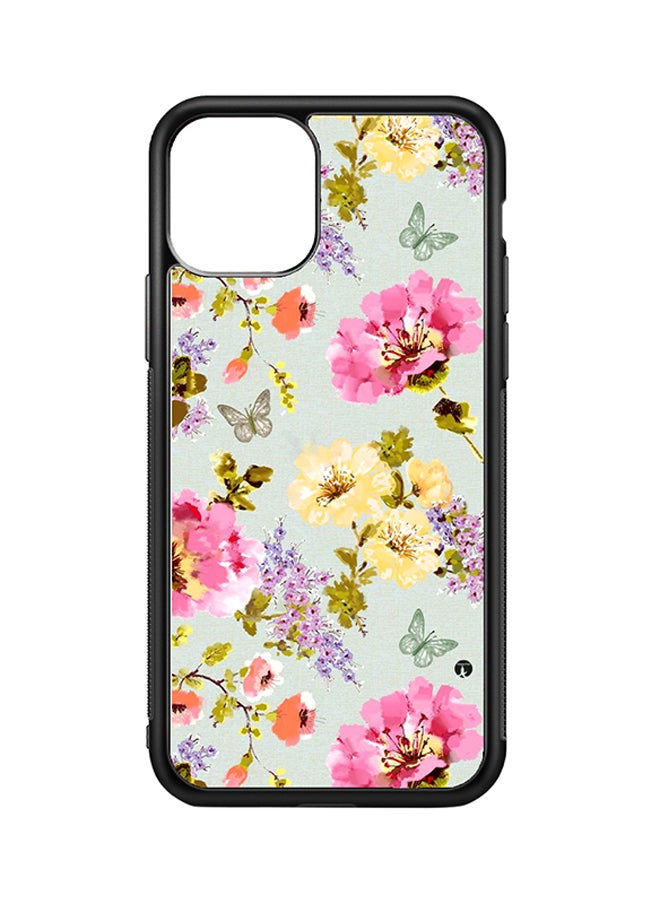BP Protective Case Cover For Apple iPhone 11 Pro Max Flowers (Black Bumper)