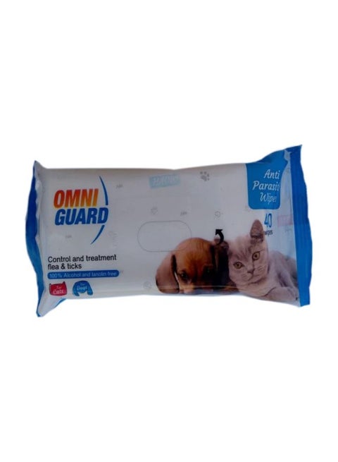 40-Piece Anti Flea And Ticks Wipes