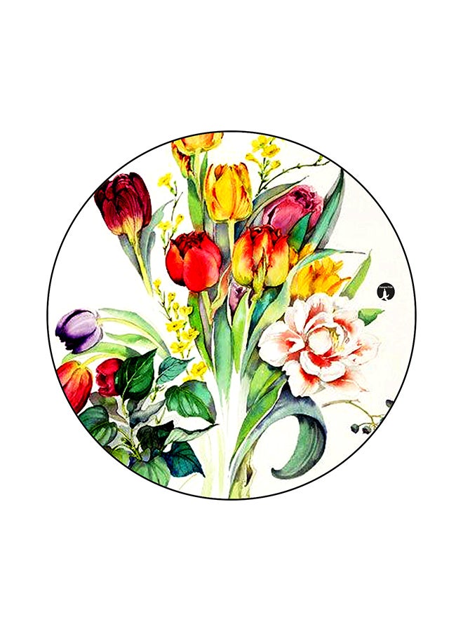 Flowers Printed Mouse Pad Multicolour