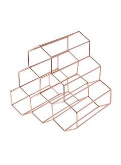 Generic Metal Wine Rack Rose Gold 11.4 x 8.8 x 11inch  - Image 1