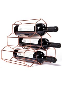 Generic Metal Wine Rack Rose Gold 11.4 x 8.8 x 11inch  - Image 2