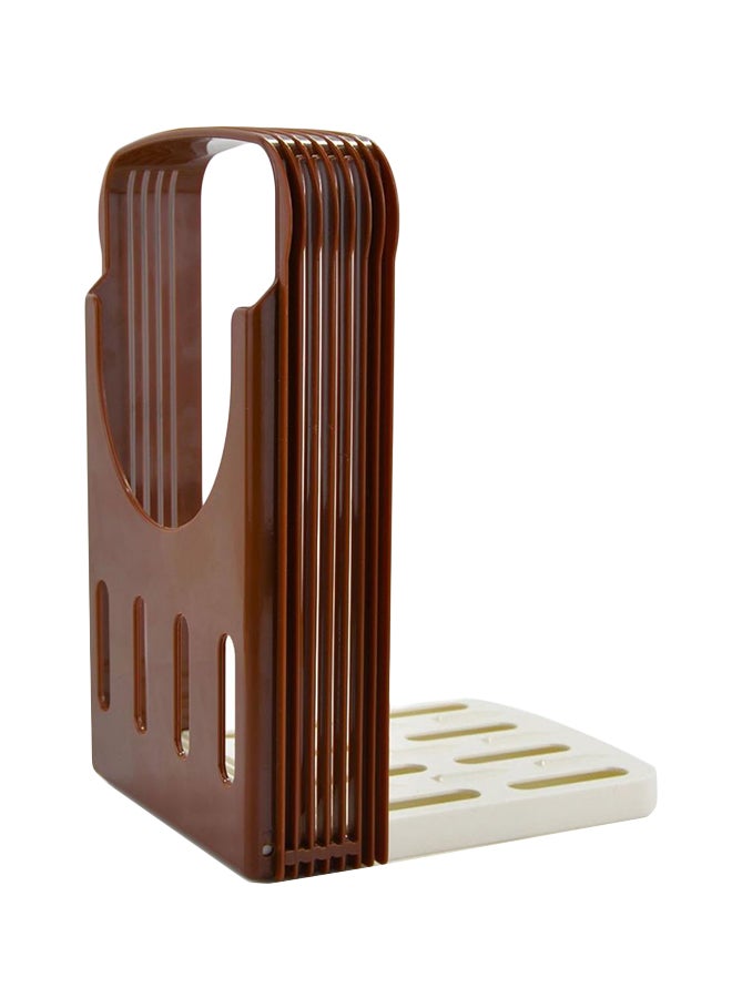Adjustable Thickness Bread Slicer Brown 14 x 16 x 22centimeter