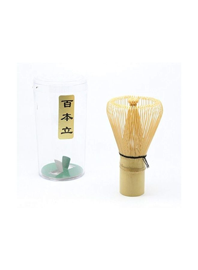 Tealyra Bamboo Matcha Whisk Beige 4.5x2.4x2.4inch  - Image 2