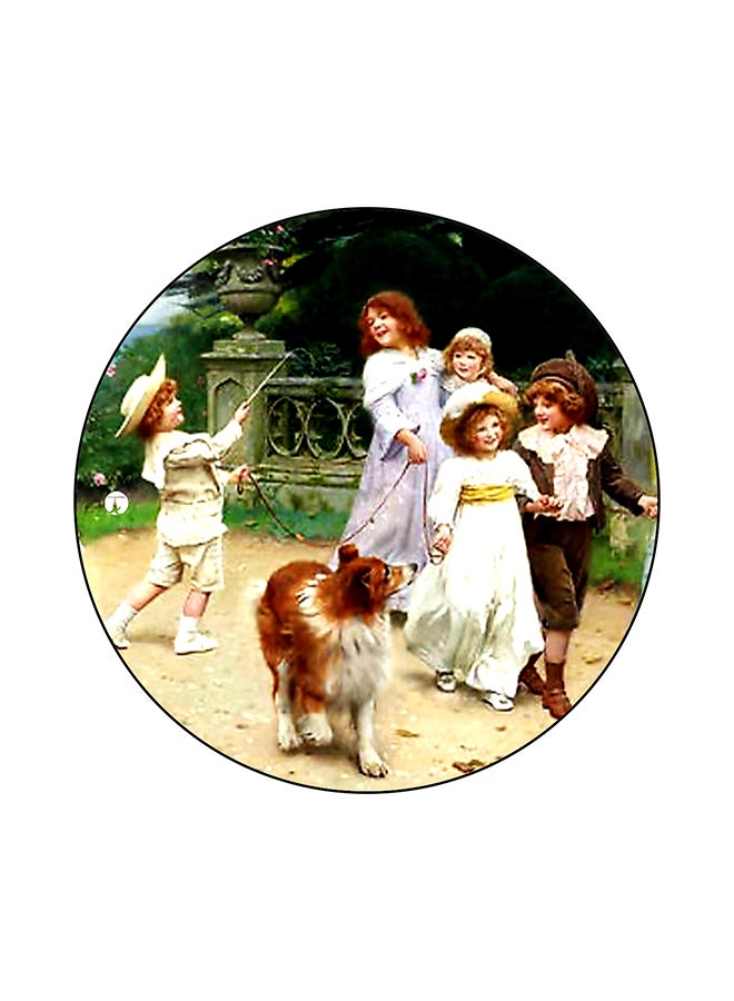 Vintage Art Printed Mouse Pad Multicolour