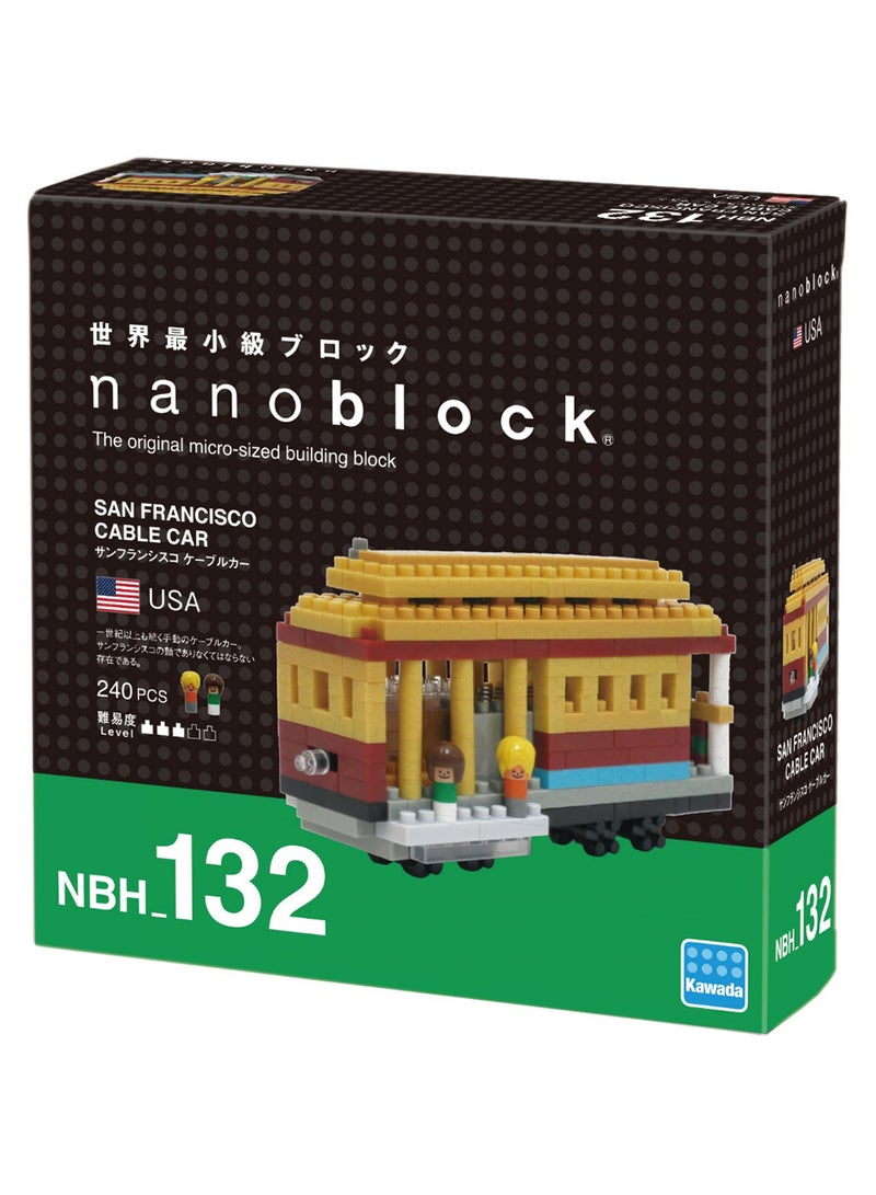 نانوبلوك مجموعة مكعبات بناء سيارة كابل سان فرانسيسكو مكونة من 240 قطعة NBH132 240 أكبر من 8 سنوات - Image 2
