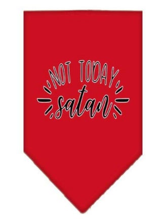 Not Today Satan Screen Print Bandana Red L - v1581761707/N34619677A_1