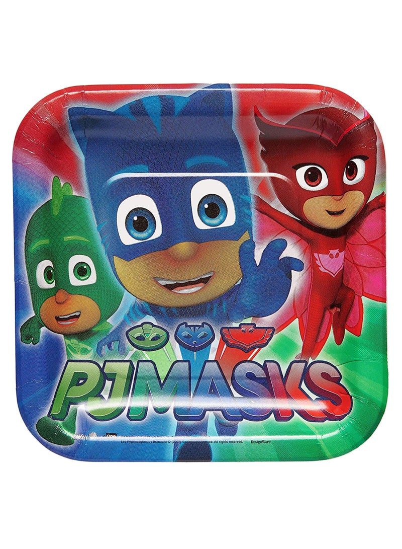Amscan 8-Piece PJ Masks Dessert Plate Set 8 x 7inch - Image 2