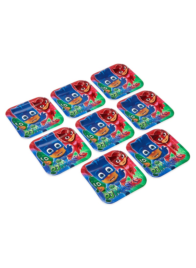 Amscan 8-Piece PJ Masks Dessert Plate Set 8 x 7inch - Image 1