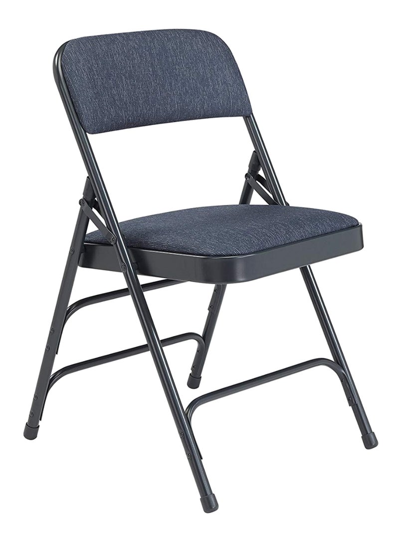 إن بي إس مجموعة كراسي منجدة ومزدوجة بتصميم مفصلي قابل للطي من سلسلة 2300 من 4 قطع أزرق إمبراطوري - Image 1