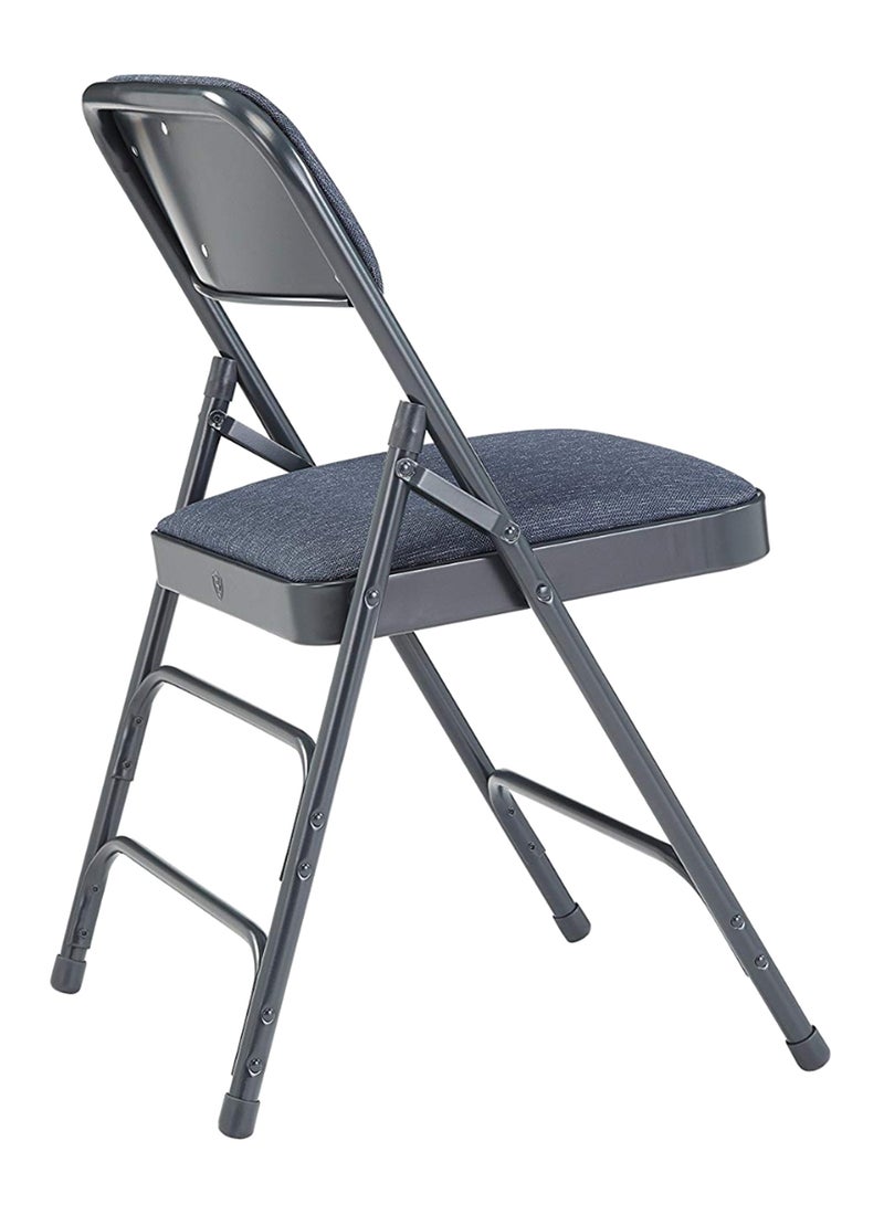 إن بي إس مجموعة كراسي منجدة ومزدوجة بتصميم مفصلي قابل للطي من سلسلة 2300 من 4 قطع أزرق إمبراطوري - Image 2