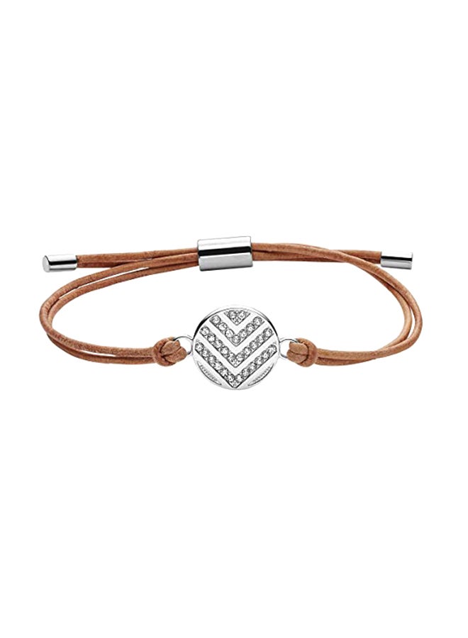 FOSSIL Fashion Leather And Stainless Steel Bracelet 