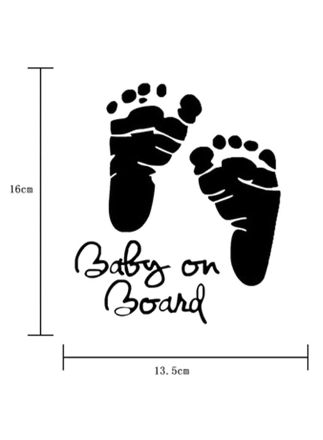 U-HOOME Baby On Board Funny Foot Print Car Sticker  - Image 3