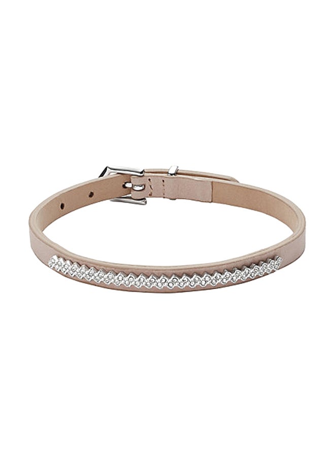 FOSSIL Fashion Leather And Stainless Steel Bracelet 