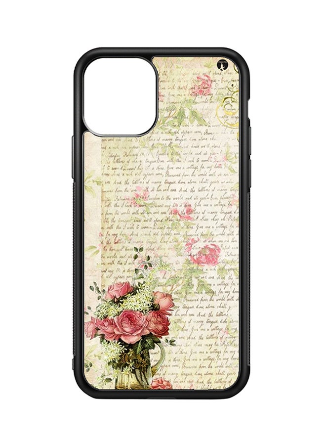 Protective Case Cover For Apple iPhone 11 Vintage Art (Black Bumper)