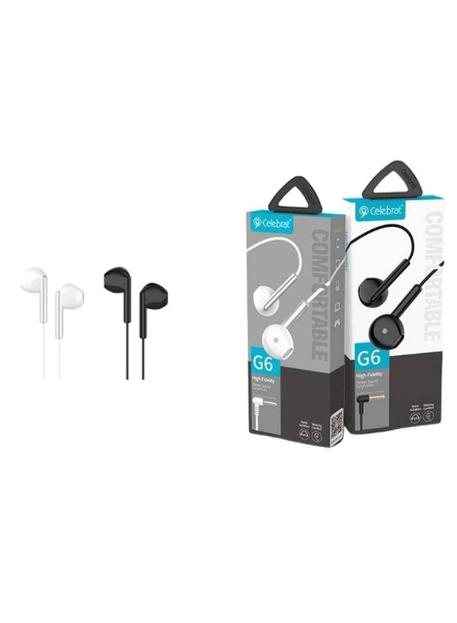 Celebrat G6 Stereo In-Ear Headphone With Mic Black - Image 3