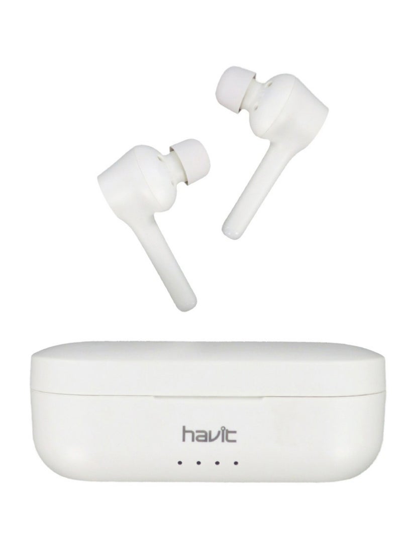 Generic - Bluetooth Wireless Earbuds With Charging Station White - Image 1