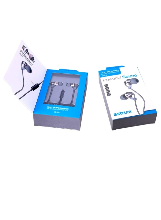 Astrum Stereo In-Ear Earphone With In-Line Microphone Gold/Grey - Image 3