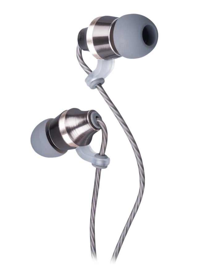 Astrum Stereo In-Ear Earphone With In-Line Microphone Gold/Grey - Image 1