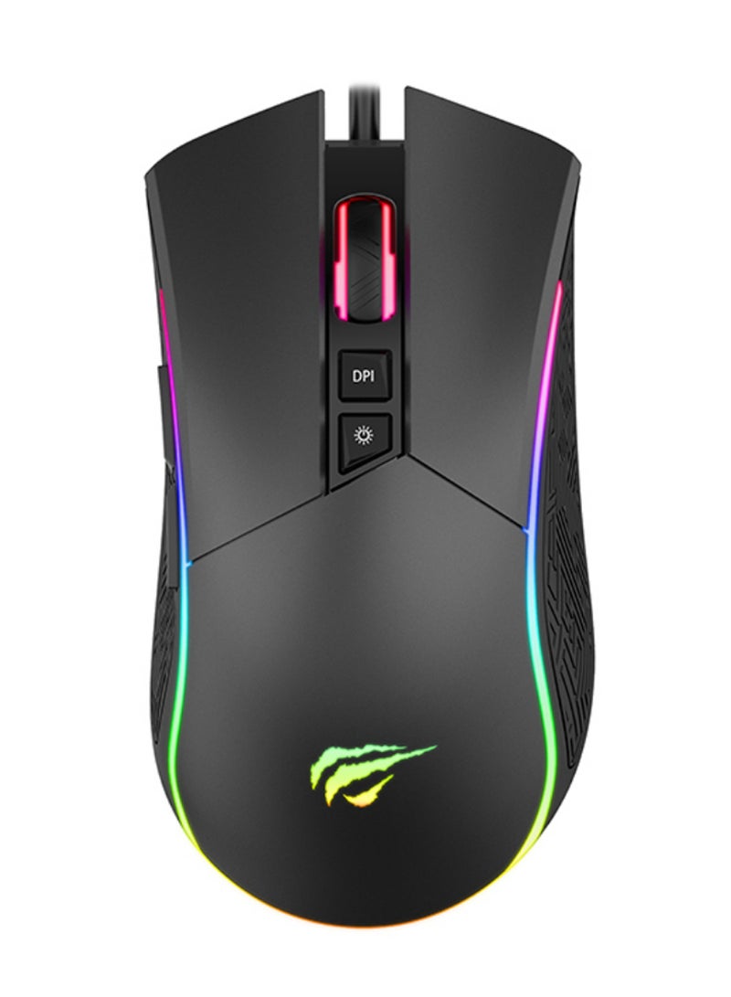RGB Backlit Programmable Gaming Mouse Black