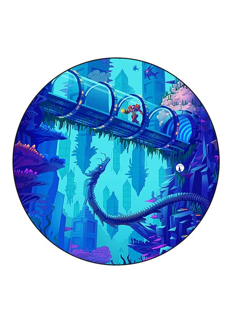 Fantasy Printed Pin Blue