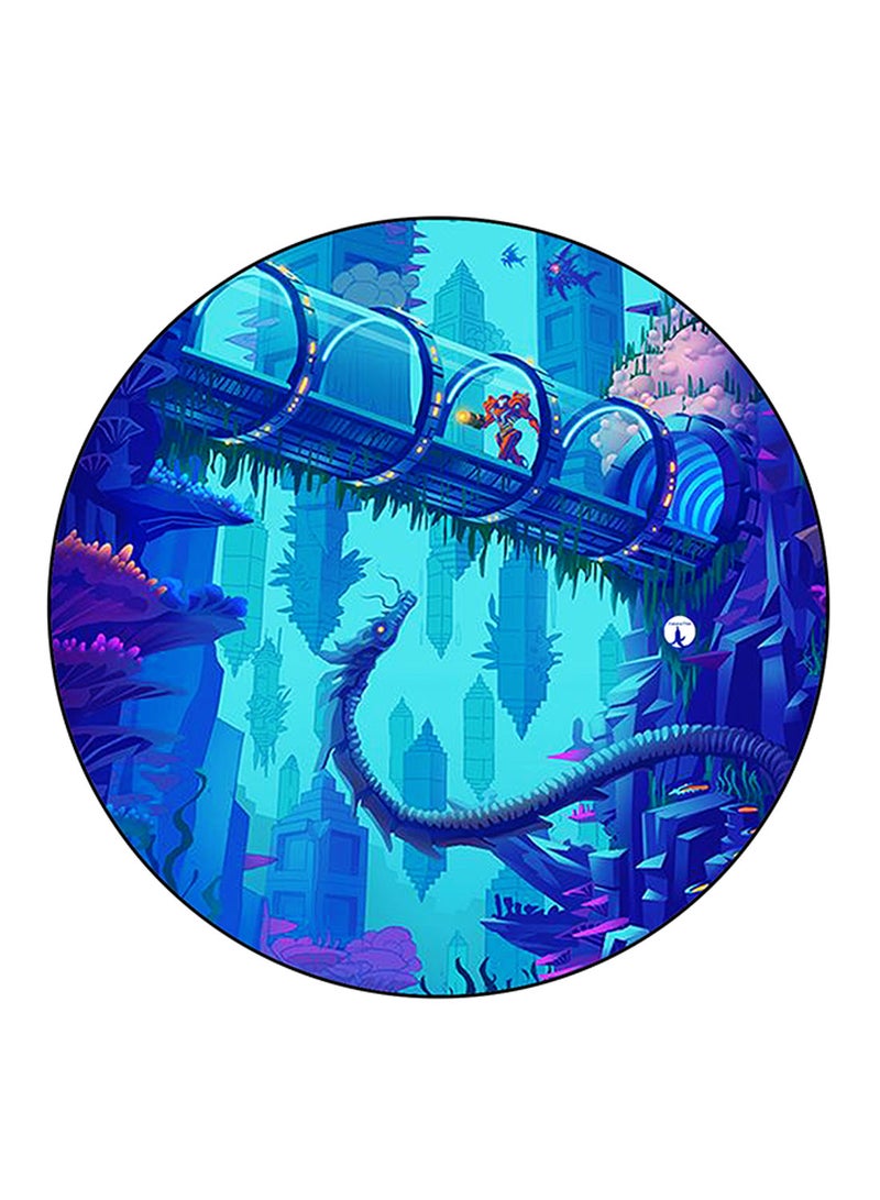 Fantasy Printed Pin Blue