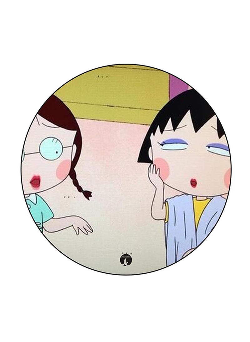 BP Anime Chibi Maruko Chan Printed Round Pin Badge Multicolour - Image 1