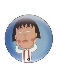 Anime Chibi Maruko Chan Printed Round Pin Badge Multicolour
