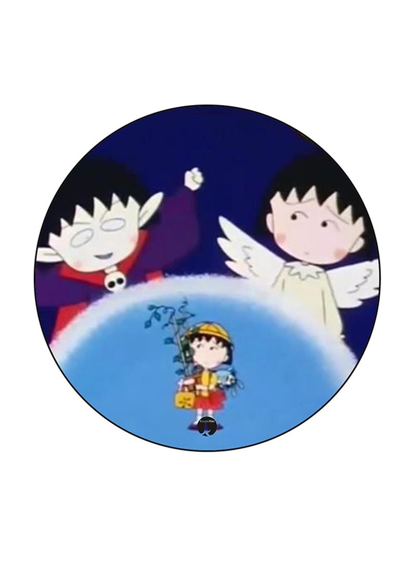 BP Anime Chibi Maruko Chan Printed Round Pin Badge Multicolour - Image 1